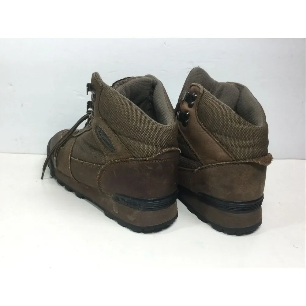 Vasque Alpha Mens Size 6.5 Hiking Boots 7429 Brown Leather / Nylon Lace Up Trail
